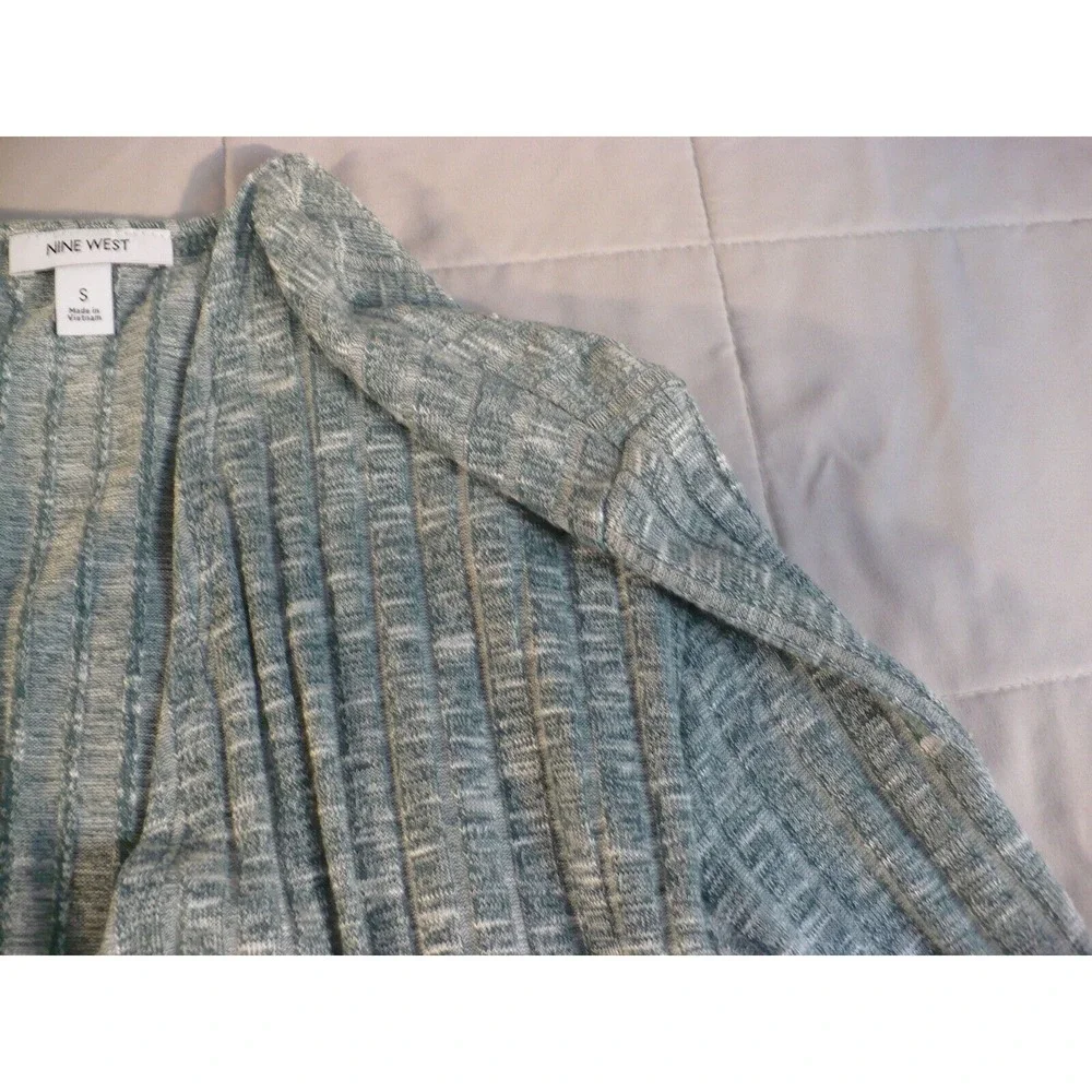 Nine‎ West Sweater Womens Medium Gray Open Front Cardigan New With Tags Pockets